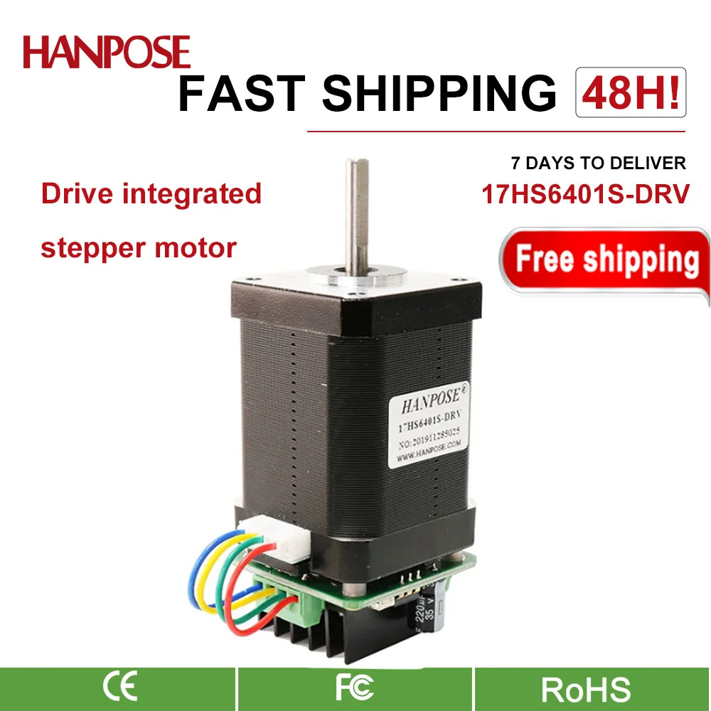 

Nema17 integrated stepper motor drive 42x60mm 1.7A 70N.cm 17HS6401S-DRV integrated machine suitable For beauty medical machine