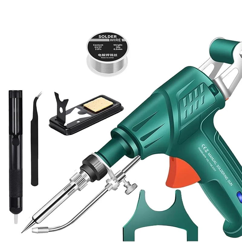 

AT14 Multi-Function Soldering Iron With Rectionrae Internally Heated Industrial Welding Tool, Rectionrae Welder Set US Plug Gree