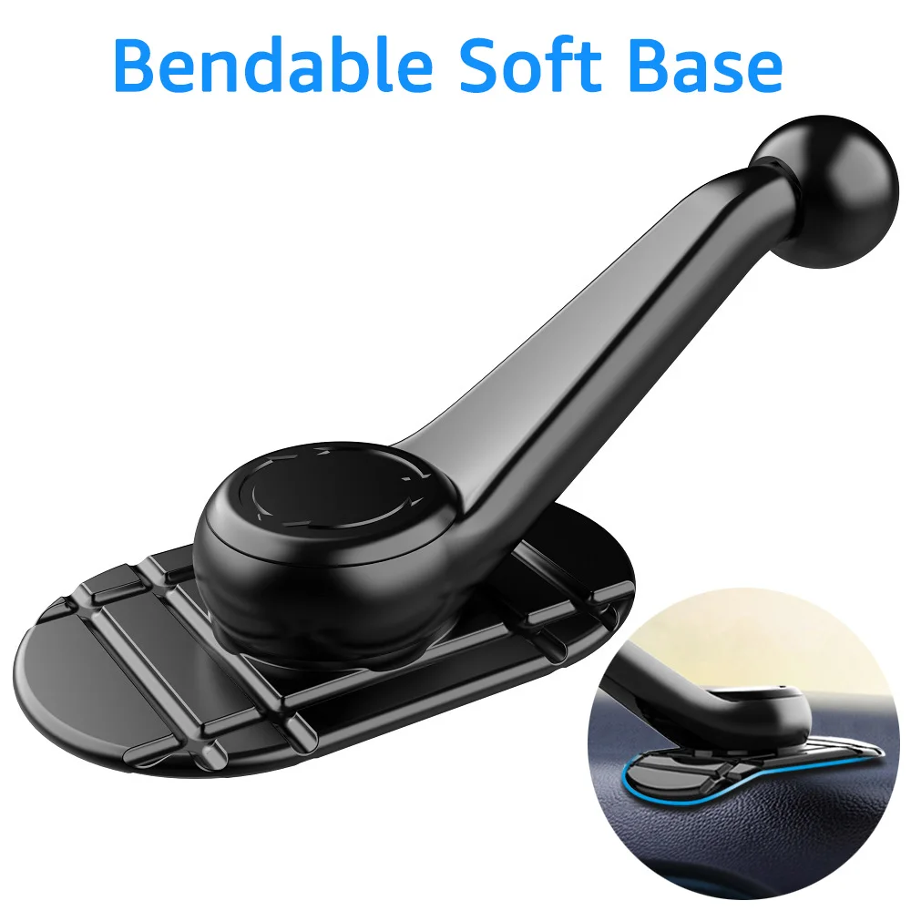 iBudim Car Phone Holder Sticker Base 17mm Ball Head Car Dashboard Mobile Cellphone Bracket Support Car Mount Mobile Phone Stand