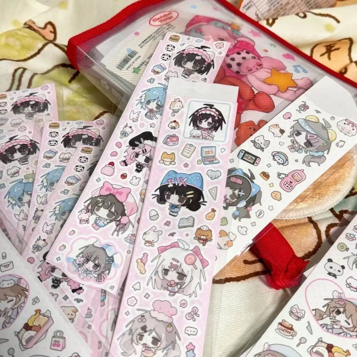 Japanese Cute Sticker Melo Original Sticker Roll Blue Signal Character Die Cutting Tape Repackaged Handbook Decorative Sticker