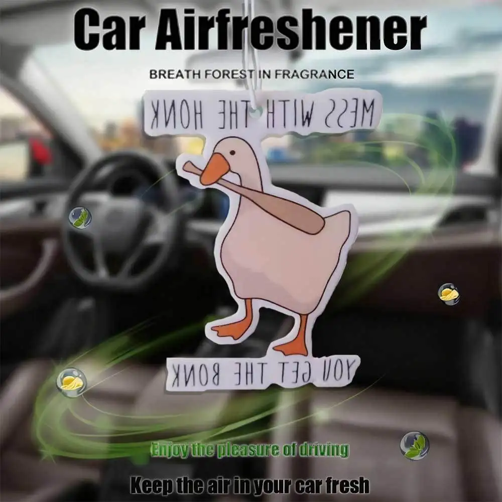 

"You Get The Bonk" Funny Warning Air Freshener Card, Large Hanging Card for Car Vent Mirror, Humorous Decor & Odor Eliminator