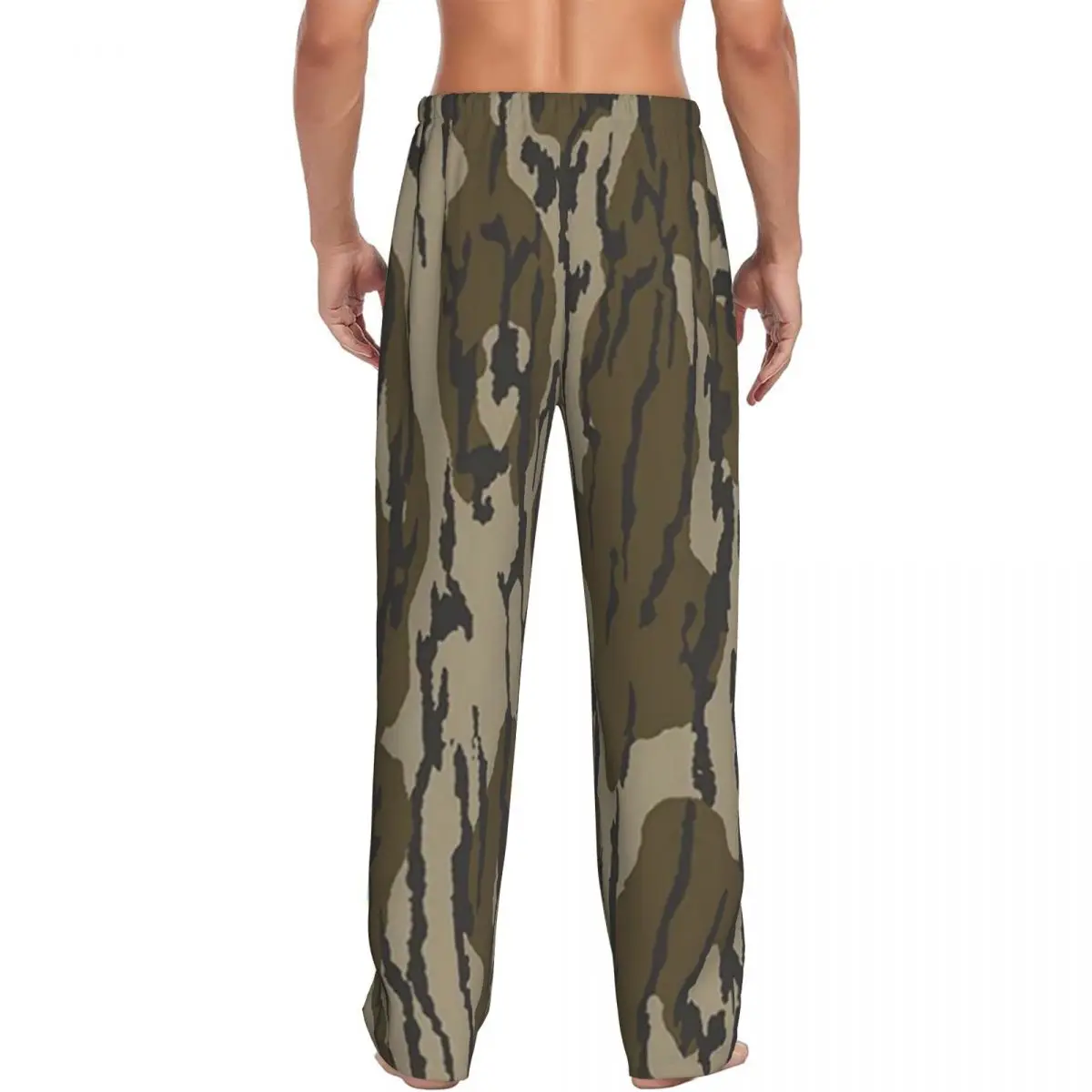 Custom Everything Bottom Lands Camo Style Camouflage Print Men Pajama Pants Lounge Sleep Sleepwear Bottoms with Pockets