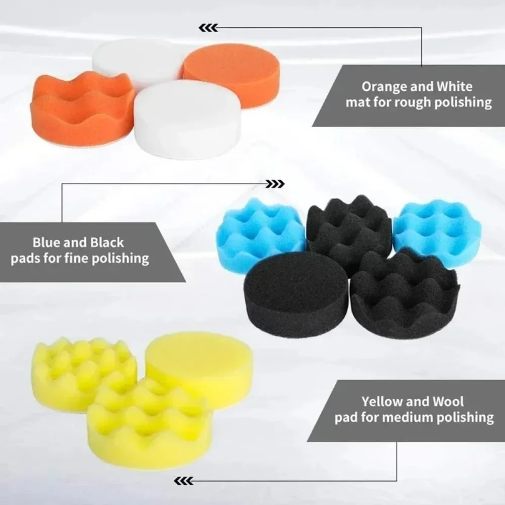 39PCS Car Polishing Sponge Pad Kit Foam Pad Buffer Car Waxing Motorcycle Polishing Wax Pad Remove Scratches view 3