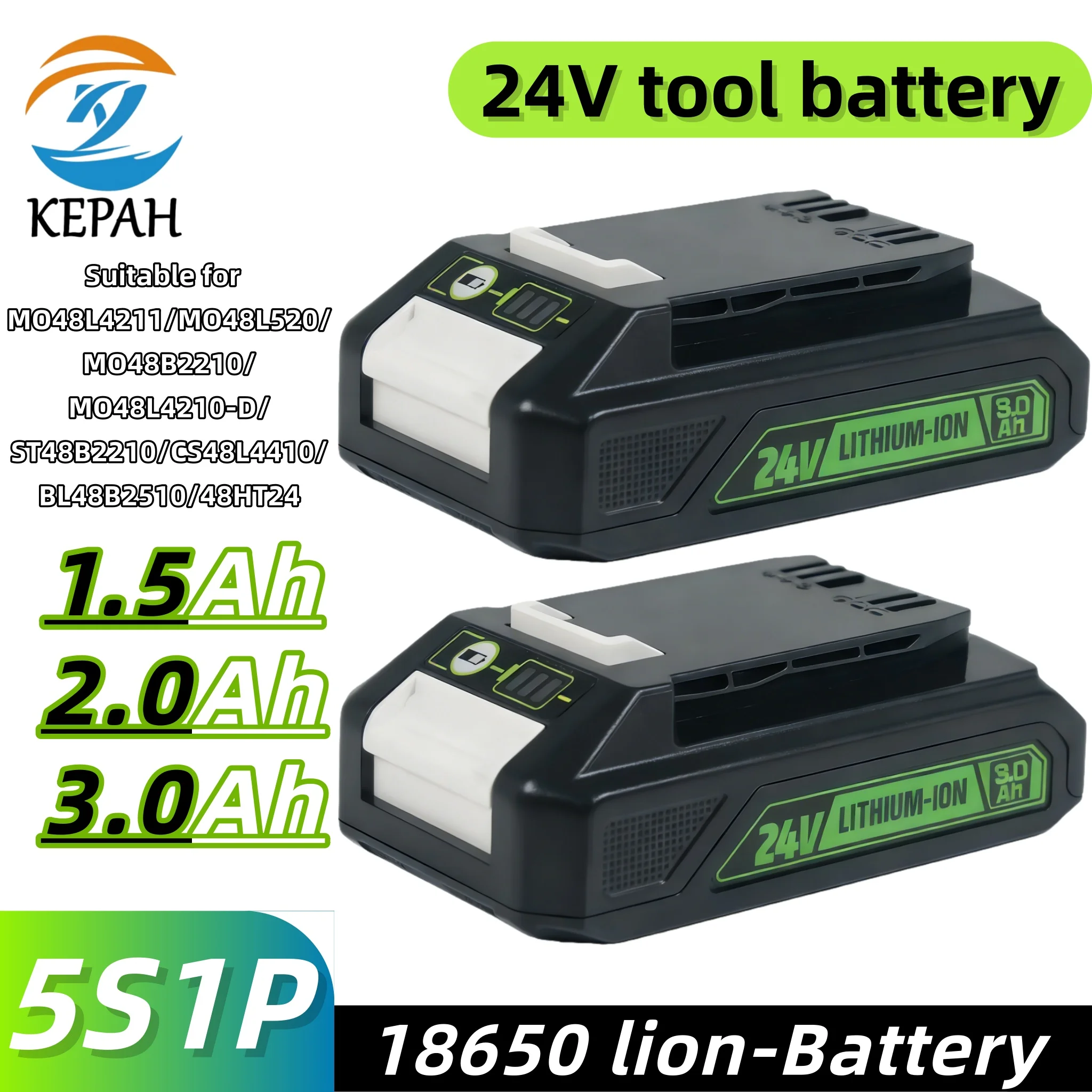

Cost-Effective 24V Garden Tool Special Battery｜1.5-3.0Ah Optional for MO24B410 Series