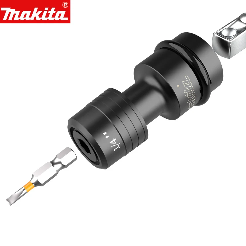 Makita B-68476/B-68482 Batch Head Adapter Conversion Rod Electric Wrench 1/2\'\' 3/8\'\' Square Conversion 1/4\'\' Hex Socket Rod