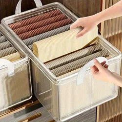 Steel Storage Basket Clothing Organizer Drawer Transparent Underwear Pants Storage Box Wardrobe Clothing Storage Stuff Organizer