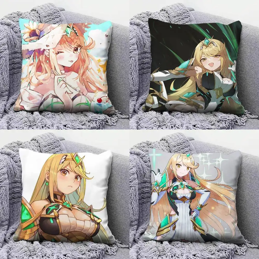 

xenoblade chronicles 2 Mythra Cute Home Sofa Cushion Covers and Aecorative Custom Pillow Covers