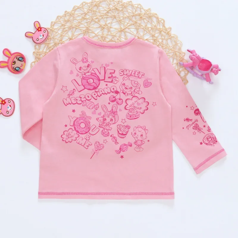 Ropa de niña pianista lindo dulce conejito estampado de caramelo camisa especial de manga larga Mezzopiano