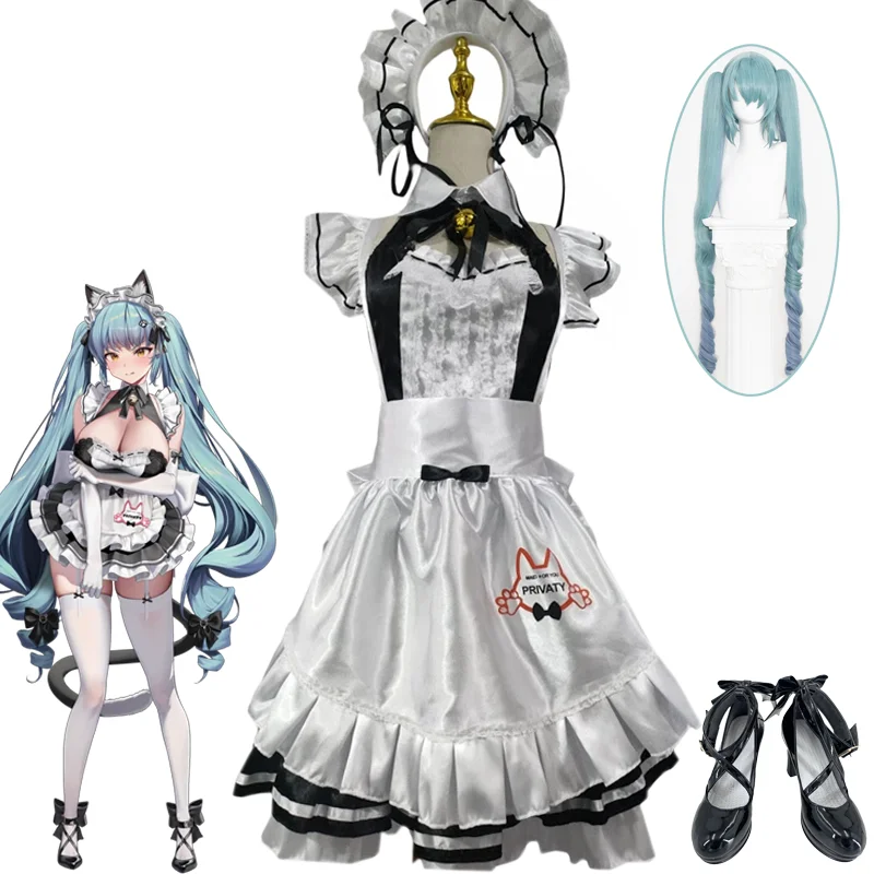 Presell Game Goddess of Victory: Nikke Privaty Cosplay Privaty Unkind Maid Outfit Wig Lolita Shoes Halloween Carnival Party Prop