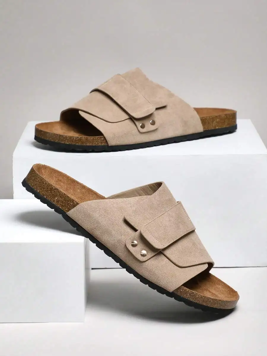 

Men's Comfortable Arch Support Adjustable Strap Cork Footbed Sandals For Christmas Valentine's Day