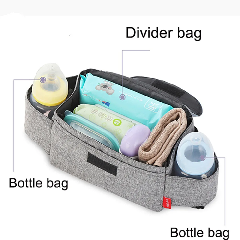 2023 Baby Stroller Organizer Bag, Universal Stroller Organizer with Cup Holder, Stroller Caddy Organizer