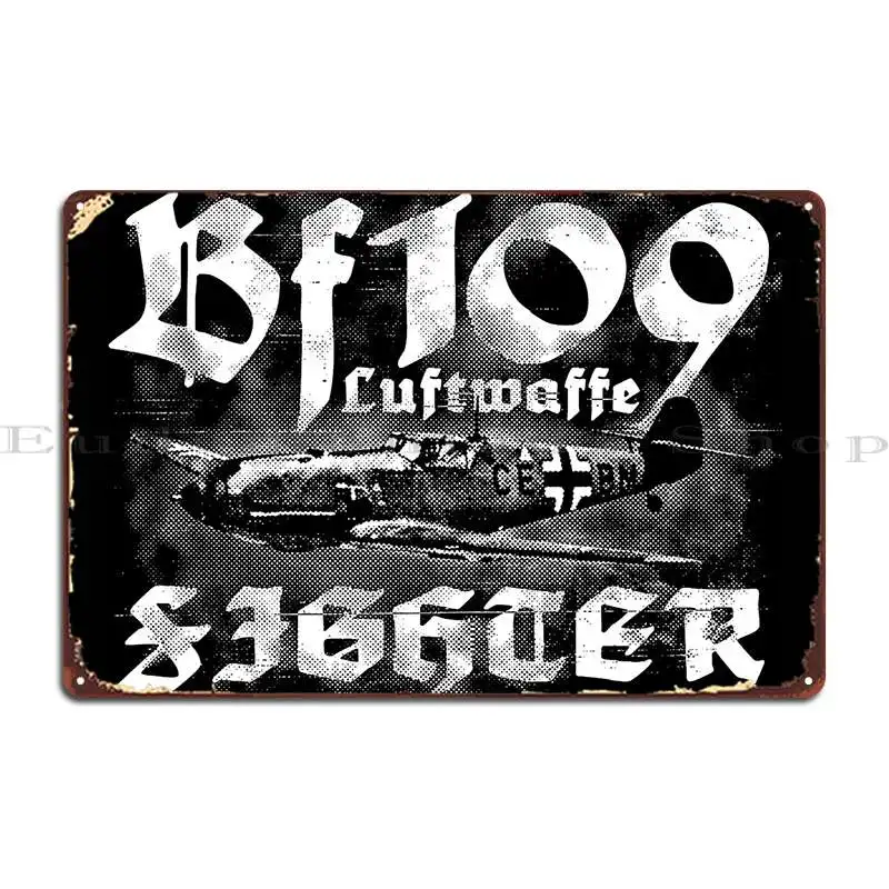 Bf 109 Metal Signs Party Club Wall Decor Customize Create Tin Sign Poster