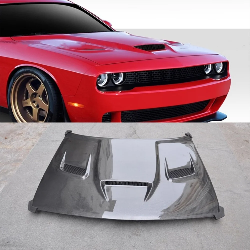 

Carbon Fiber Engine Hood For Dodge challenger 2017-2020 Modified light weight Engine Cover Auto Accessories