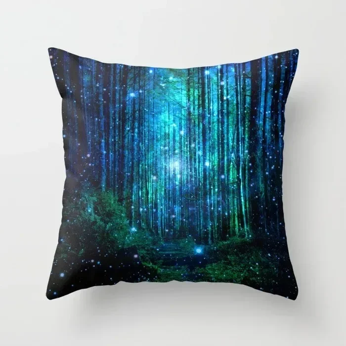 Nordic Geometric Blue throw pillow cover with short plush print for living room sofa decoration cushion cover pillow covers