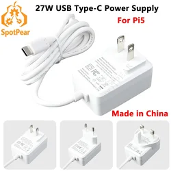 Raspberry Pi 5 Power 27 W USB Type-C 5V5A PD-voeding voor Pi5