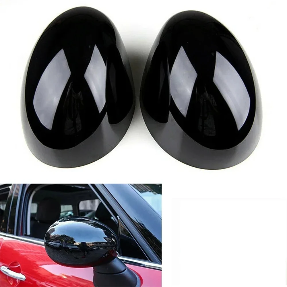 1Pair Gloss Black Wing Mirror Cover Cap Casings For BMW Mini F54 F55 F56 F57 F60