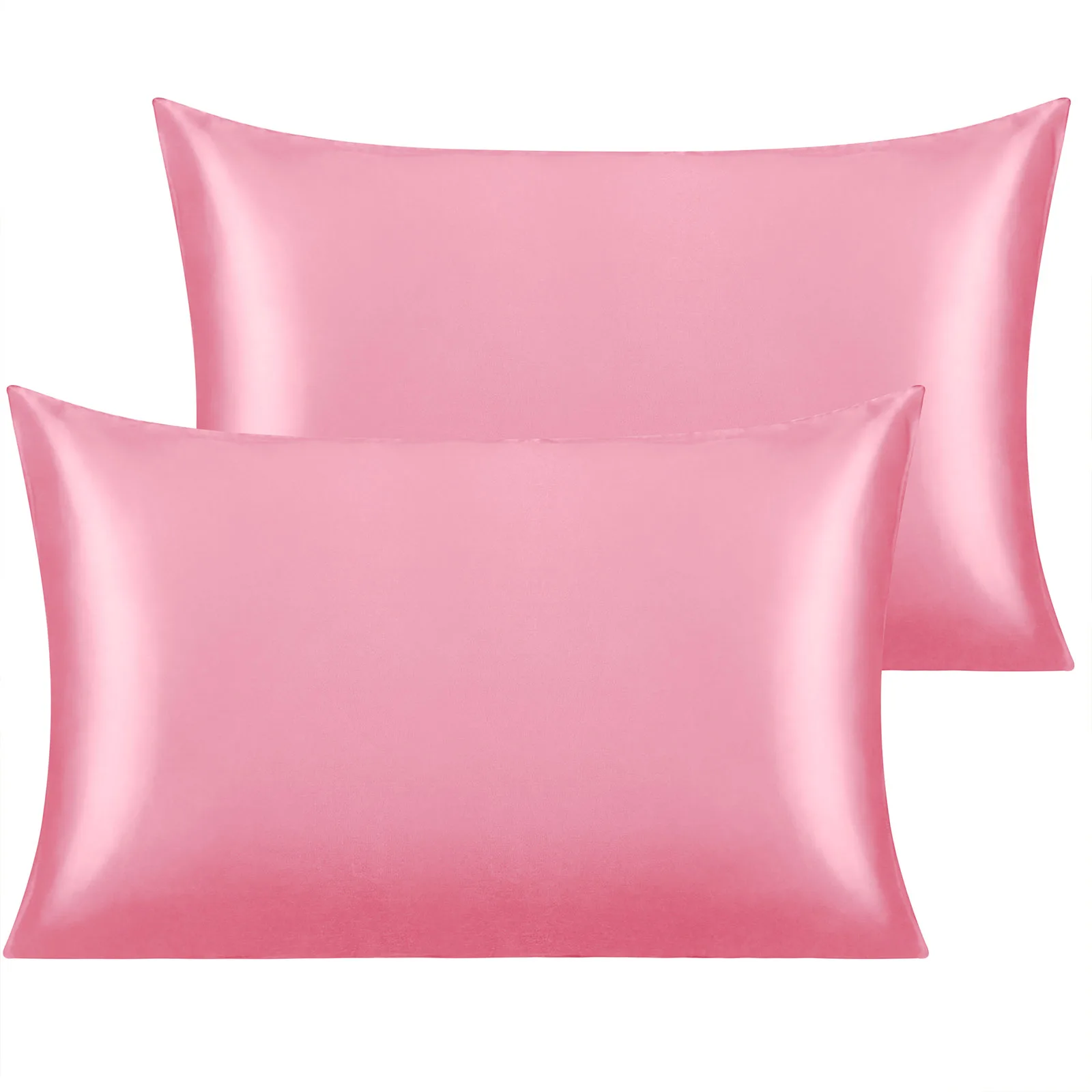 

Ntbay 2 Pack Satin Toddler Pillowcases, Silky and Luxurious Travel Pillow Covers with Envelope Closure