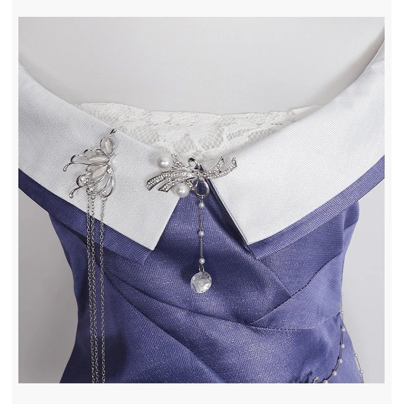 أنيمي الحب والفضاء العميق أنثى MC درب التبانة حلم 520 تأثيري حلي سباركلي ثوب مسائي فستان هالوين تأثيري للمرأة