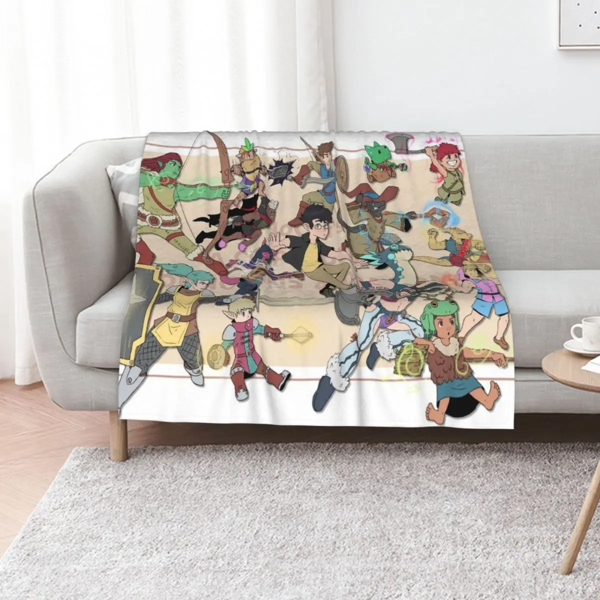 JoCat - A Crap Guide to D&D Poster Throw Blanket cosplay anime Softest Quilt Cute Bed manga Blankets