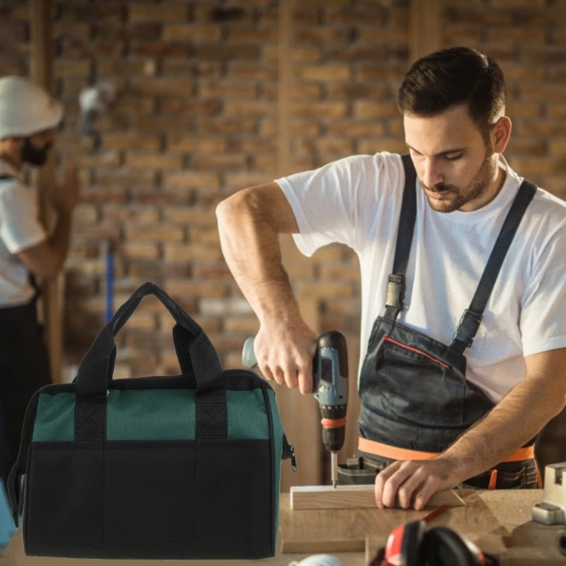 Tool Bag with Multiple Compartments Thickened Oxford Cloth Waterproof for Electricians and Home Repairment Dropship