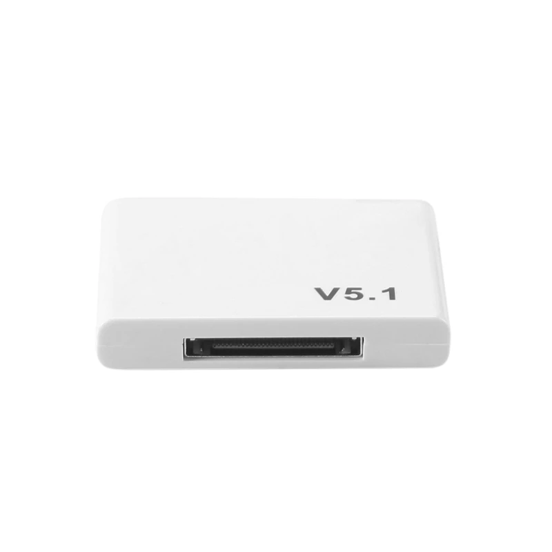 B48A 30 Pin Bluetooth 5.1 Audio Receiver A2DP Music Mini Wireless Adapter For 30Pin Jack Analog Speaker White