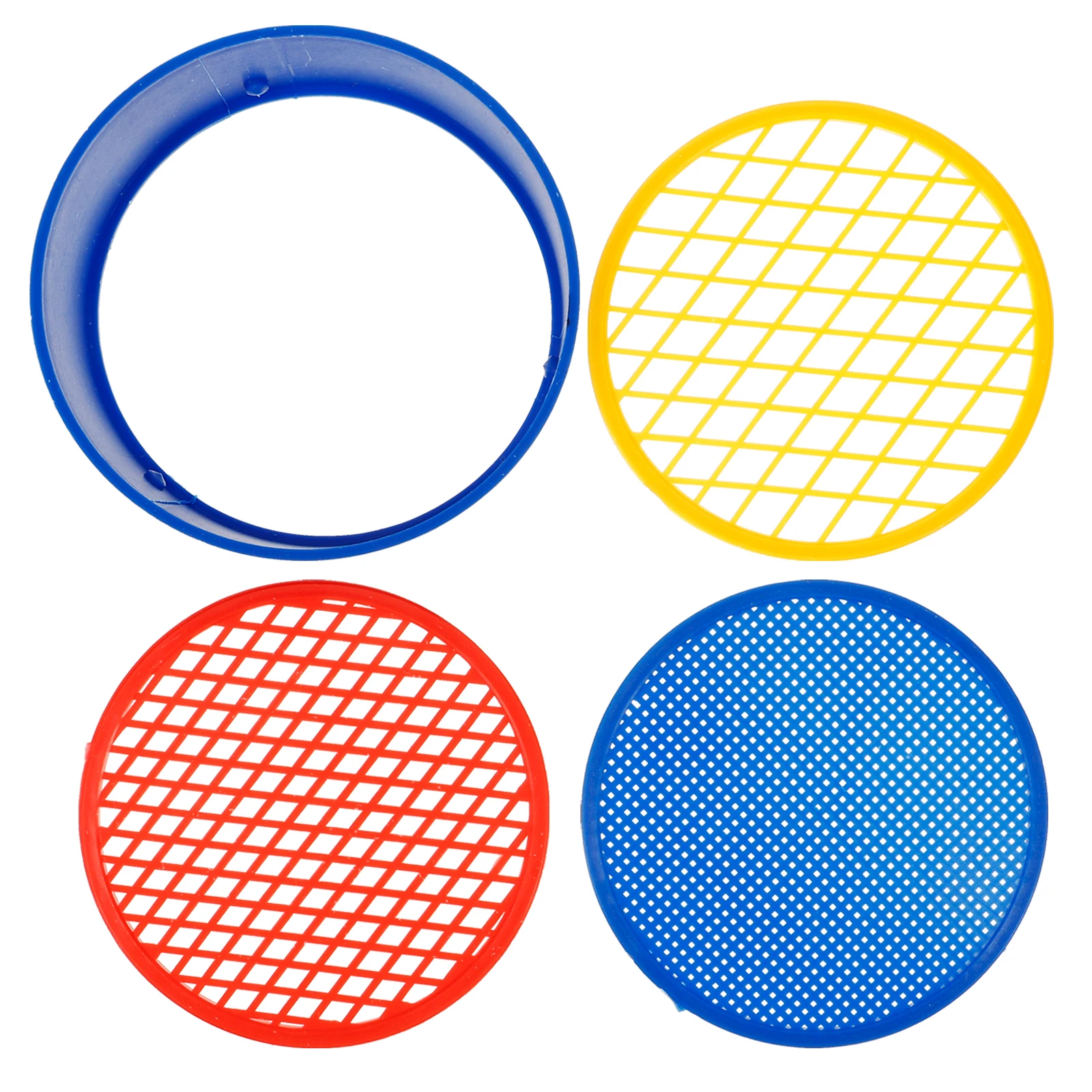 

1 set 1 Sifter Frame 3 Replacable Meshes Soil Sieve Plastic Sifting Pan Gardening Tool Sand Compost Separator Rock Sifter