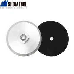 SHDIATOOL 1pc 4inches Aluminium Backer Pad For Polishing Pads 100mm M14 Thread Angle Grinder Velcro Connector Abrasive Tool