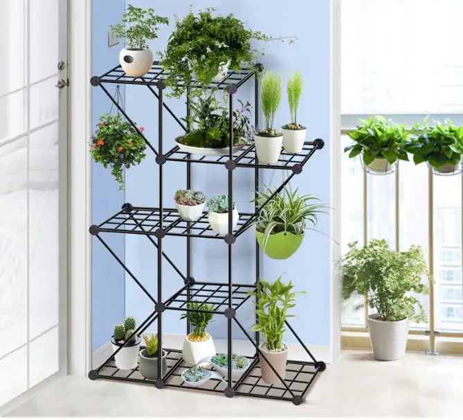 

Romantic shelf waterproof and economical beautiful dual-use flower garden high wear double-layer flower frame Nordic atmosphere