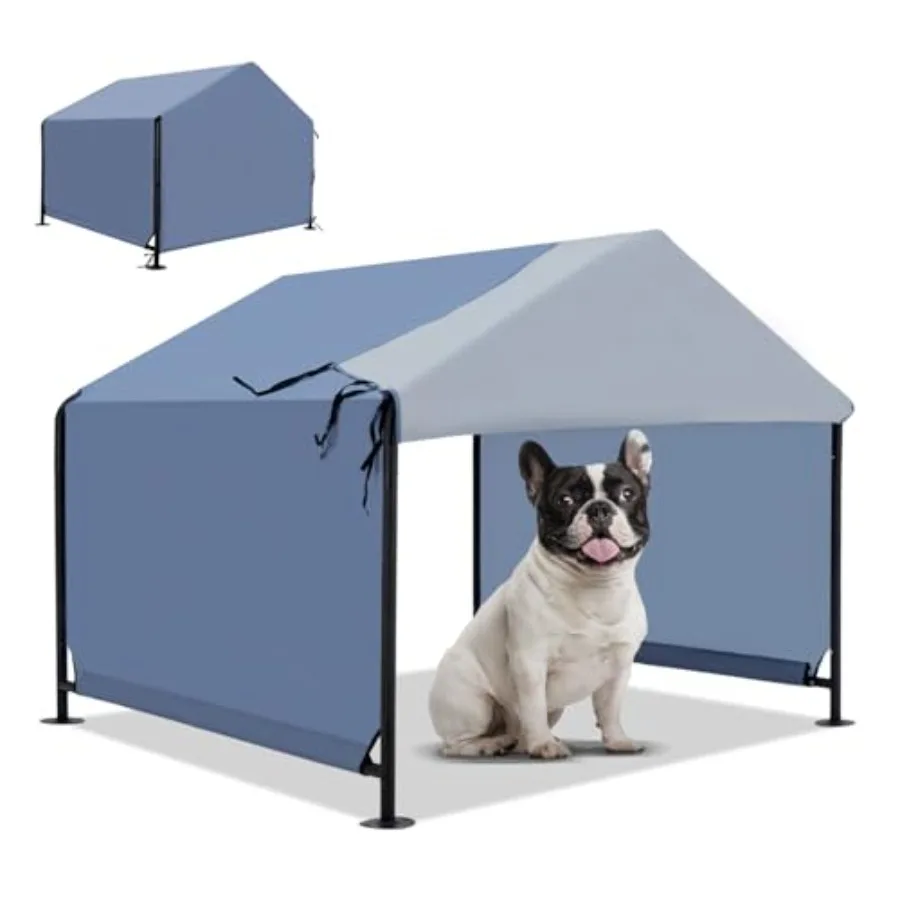 

Dog Shade Shelter 2.5'x2.1'x2.1' for Small Dogs Pet Outdoor Tent with Upgraded Doors Outside Sun Rain Canopy Pet House for Dogs