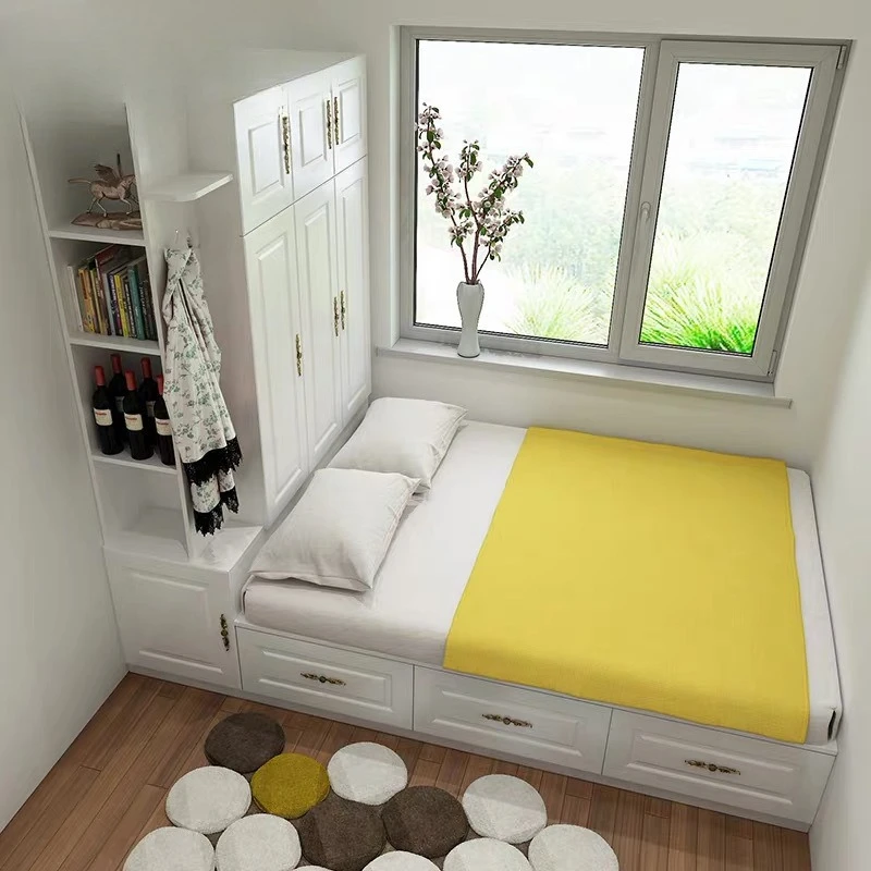Couch rice bed wardrobe integrated bookcase combination modern simple small apartment storage storage children's bed