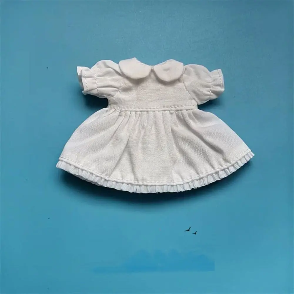 새로운 수제 순수 컬러 드레스 패션 액세서리 인형 옷 스커트 6 스타일 퍼프 슬리브 인형 탑 1/11 OB11 인형/1/12 BJD