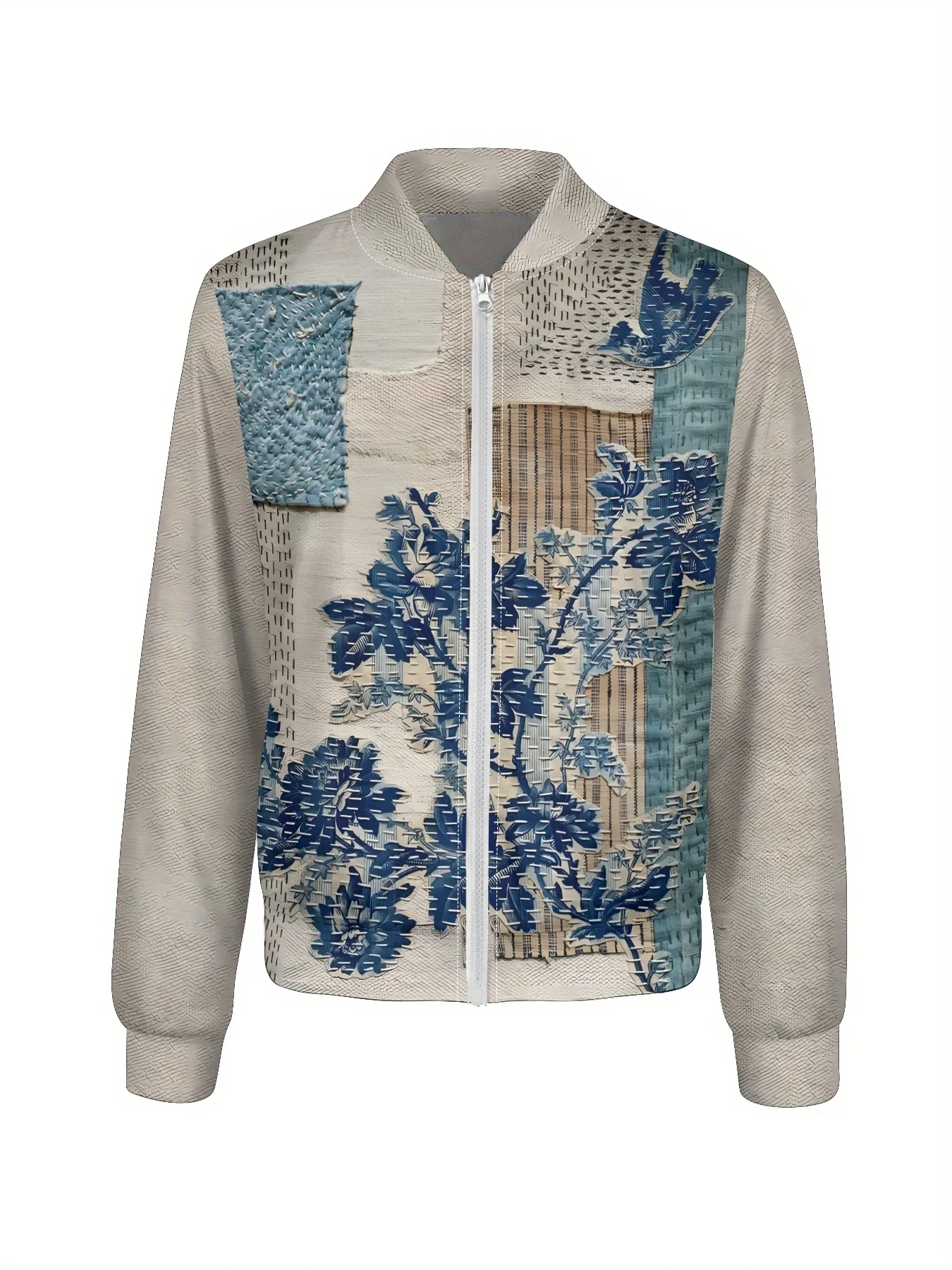 سترة نسائية كلاسيكية منقوشة بالزهور، تصميم طباعة رقمية ثلاثية الأبعاد، أنيقة بأكمام طويلة، مثالية لأسلوب ربيع الخريف غير الرسمي #5