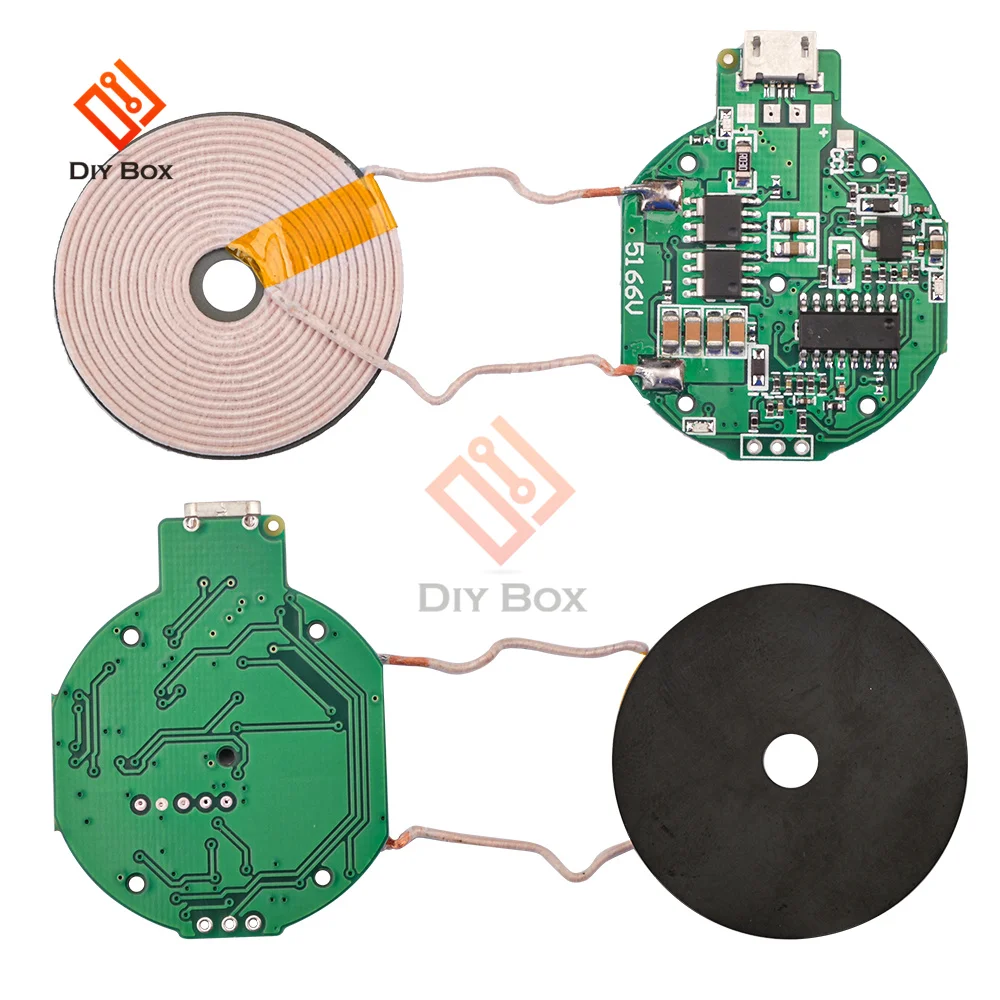 Mini bobina di ricarica Wireless PCBA Board per Qi modulo ricevitore modulo trasmettitore modificato fai-da-te integrato universale opzionale