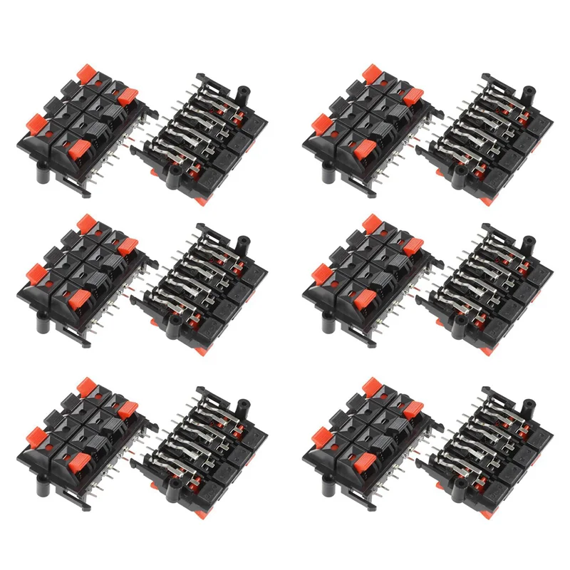 ABMF-12Pcs 64X40x20mm 8 مواضع دفع في جاك محطات مكبر الصوت تحميل الربيع
