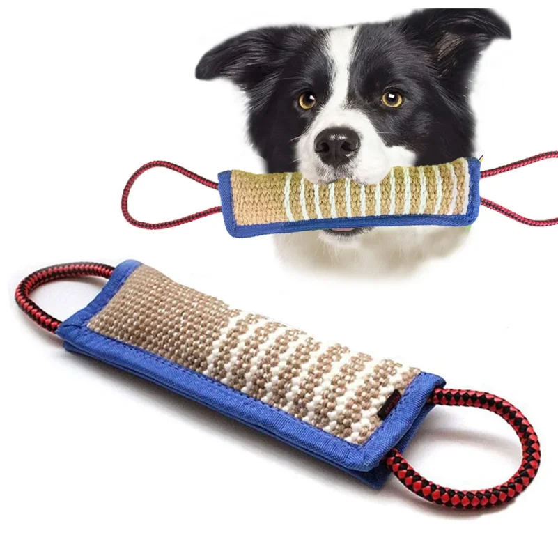 Palos de yute grueso para masticar para perros, para limpiar los molares, almohadas de masticación para perros, almohadas de entrenamiento para morder para perros, para pastor alemán