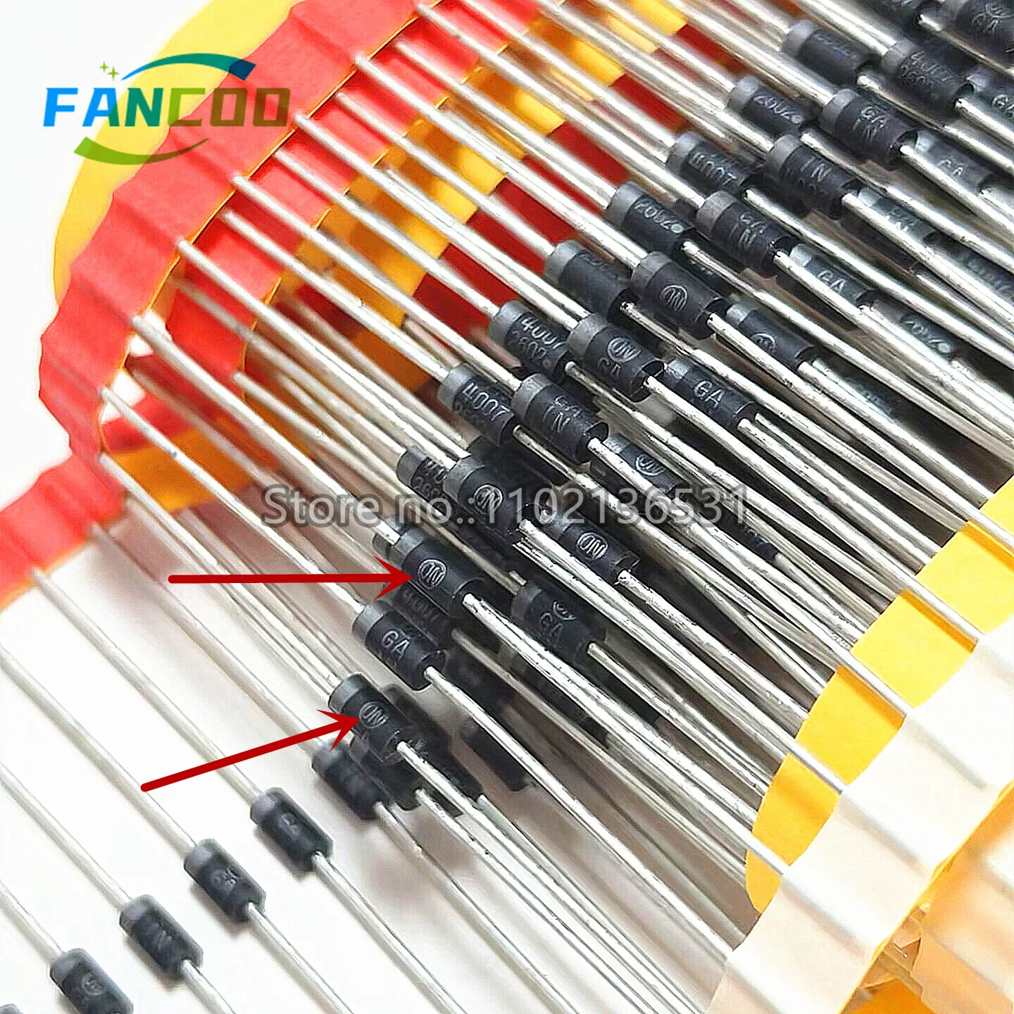 100PCS 1N4007RLG 1A 1000V 930mV@1A 1kV 50nA@1kV  General Purpose Diode 1N4007 IN4007 DO-41 NEW Original