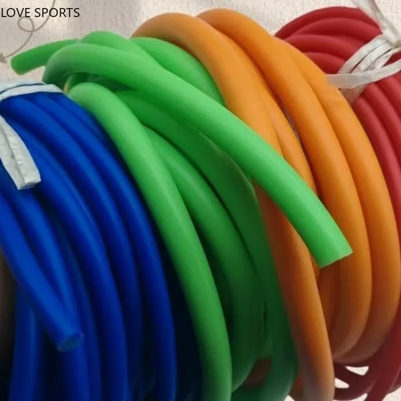 Diameter 8/10/12/14mm Solid Latex Elastic Rope 10Meters High Stretch Fitness Training Rubber Resistance Rope