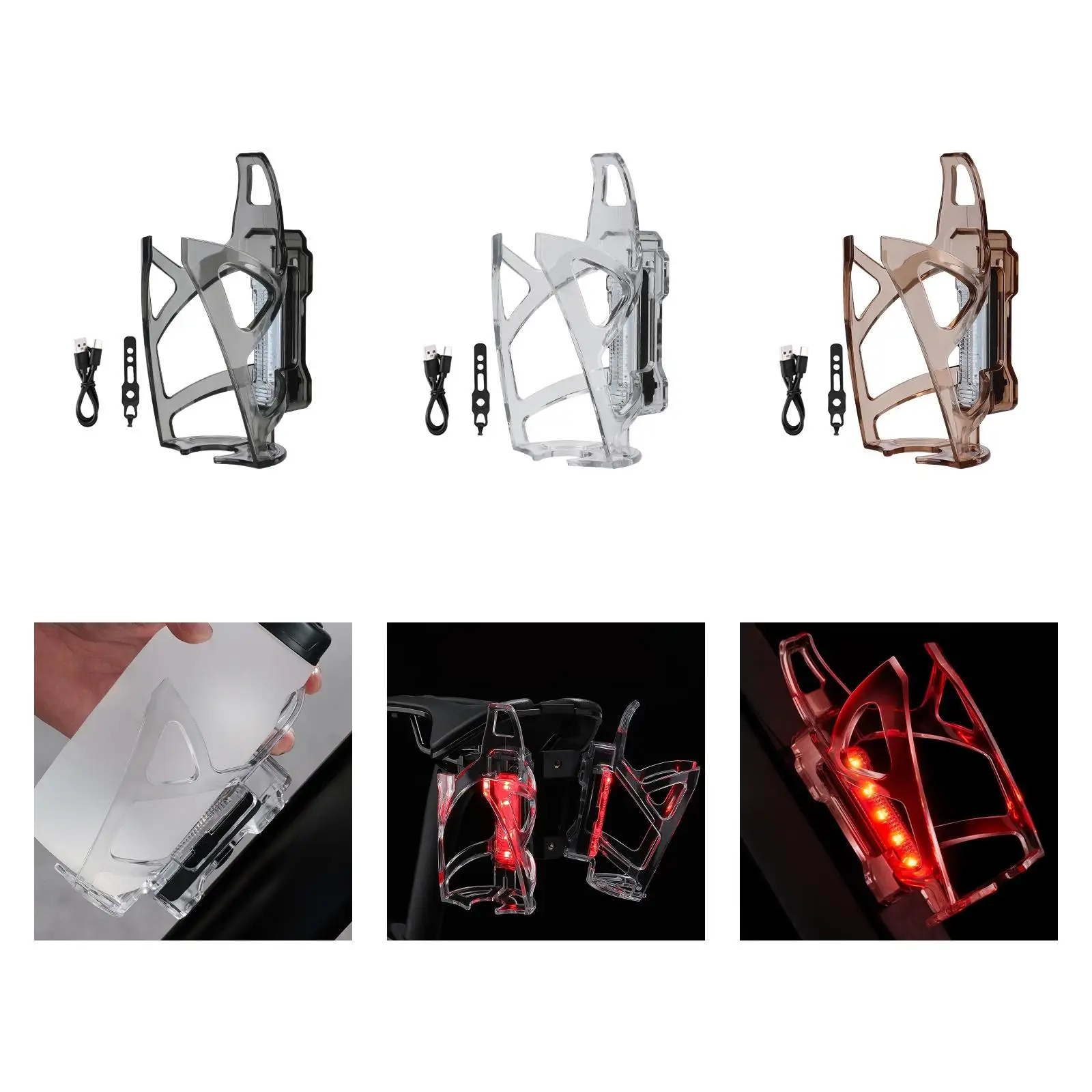 

Держатель для велосипедной бутылки с водой, портативный сверхлегкий ПК, держатель для велосипеда, стойка для дорожных горных велосипедов, аксессуары для ночной езды на велосипеде