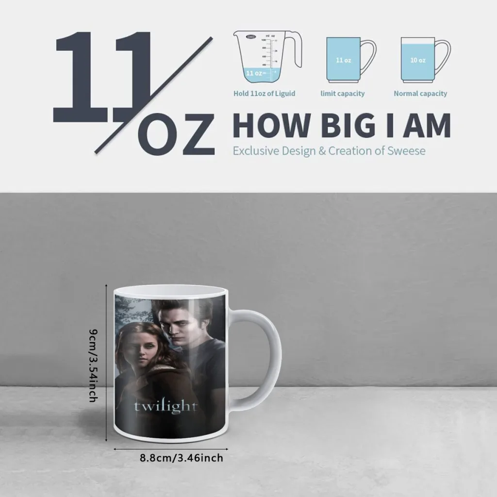 Classic Movie TV Film Twilight Magic Mug Changing Color Mug Coffee Tea Mug Temperature Color Changing Heat Sensitive Cup