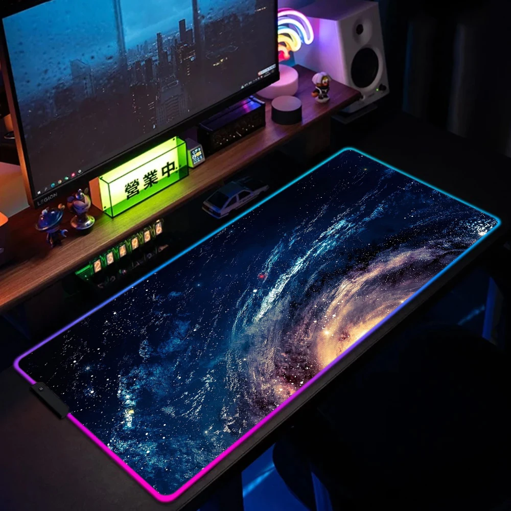 XXL desk mat with keyboard and mouse in use