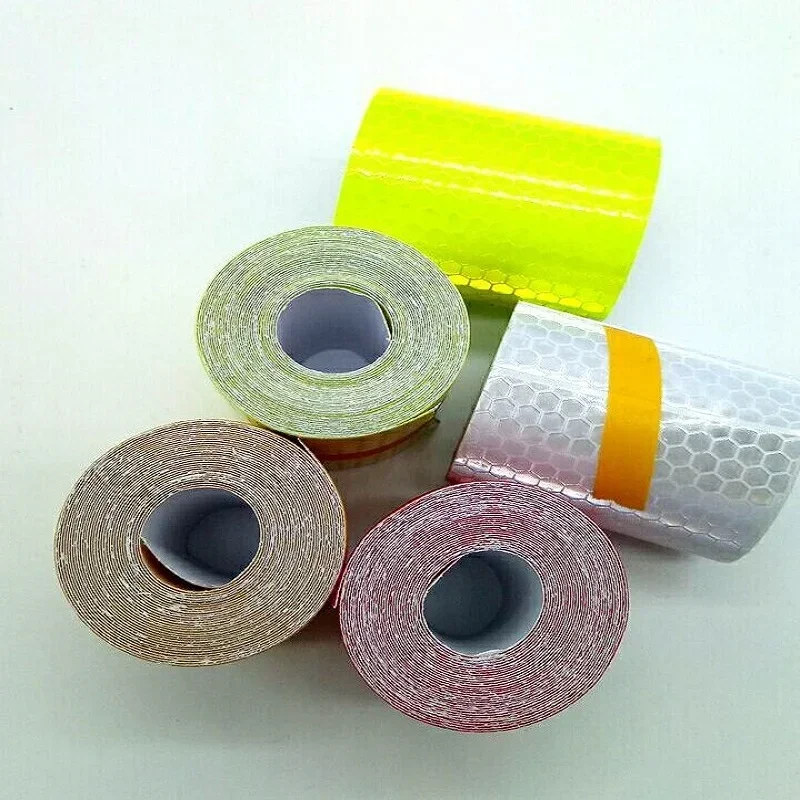 Back Gum Crystal Color Lattice Bicycle Outline Car Stickers Warning Stickers Reflective Strip Tape Safety Logo Reflective Film