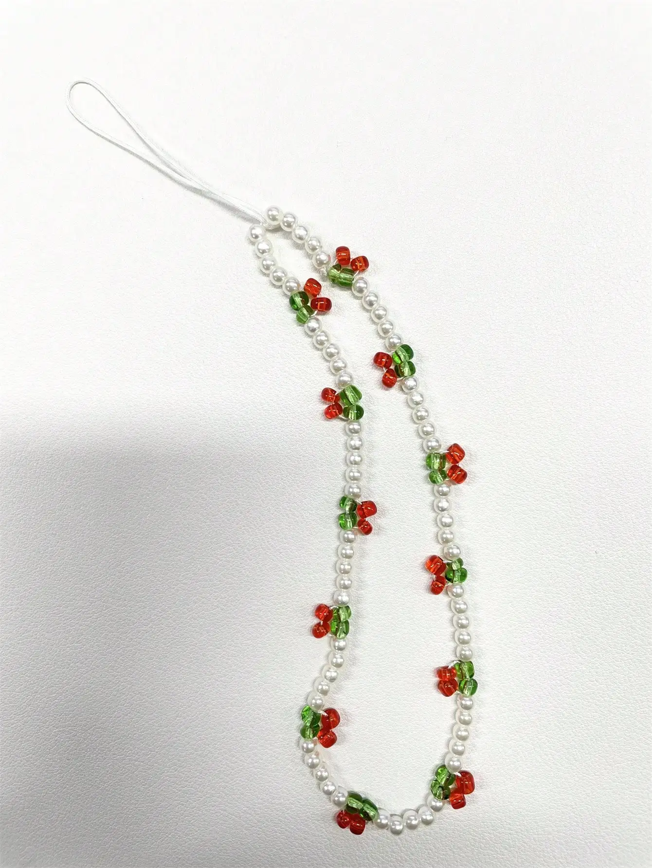 

Cherry Decor Beaded Phone Lanyard Gifts For Mother, Family, Friends, Birthday, Holiday Phone Charm, Phone Chain