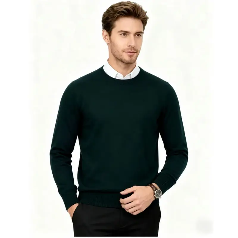 2026 Kaschmirpullover mit Rundhalsausschnitt, Herren Oversize-Strickoberteil, M-3XL, Herbst-Winter, Neues Koreanisches Casual-Oberteil für Männer – Detail 3
