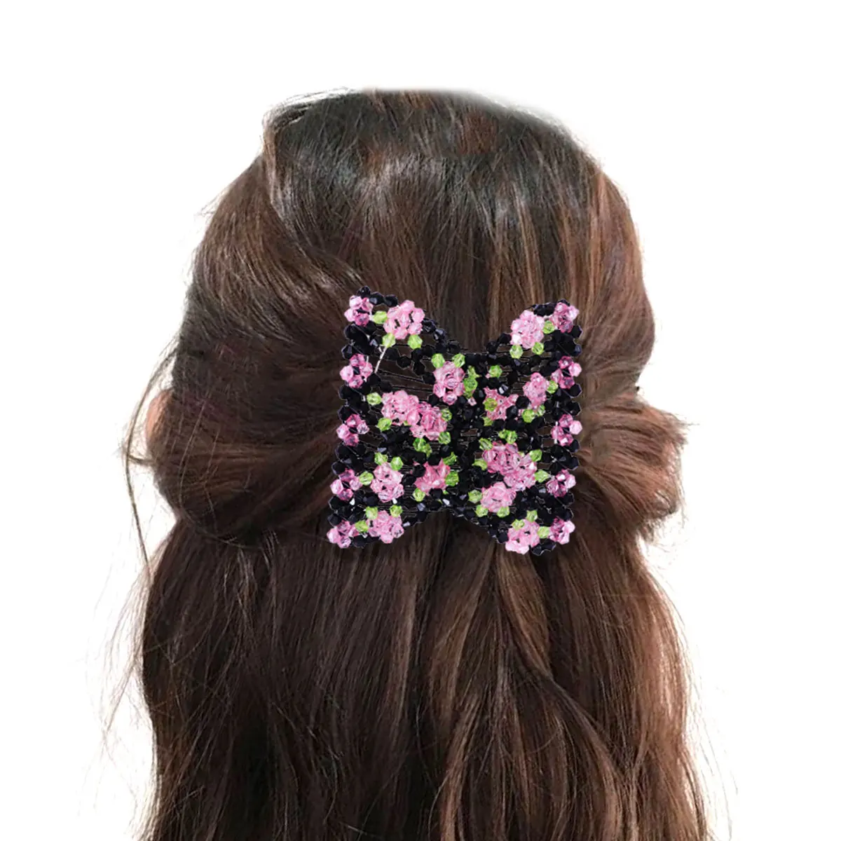 

Rose Lightweight Styling Double For Women Double Clips Hair Slide Combs Comb Pink Hair Comb Slide