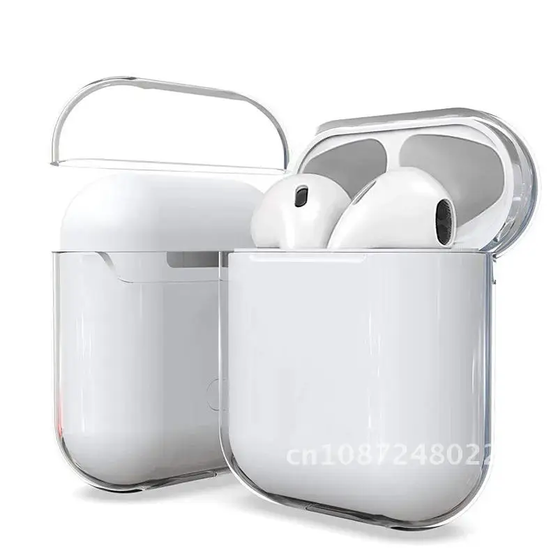 

Clear Hard Shell PC Protective Cover for AirPods 2 1 Wireless Bluetooth Earphone Transparent Cases