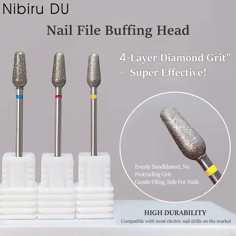 Electric Diamond Nail Drill Bit Sand Nail Files Cuticle Polishing Manicure Tool for Professional Nail Cleaning And Polishing