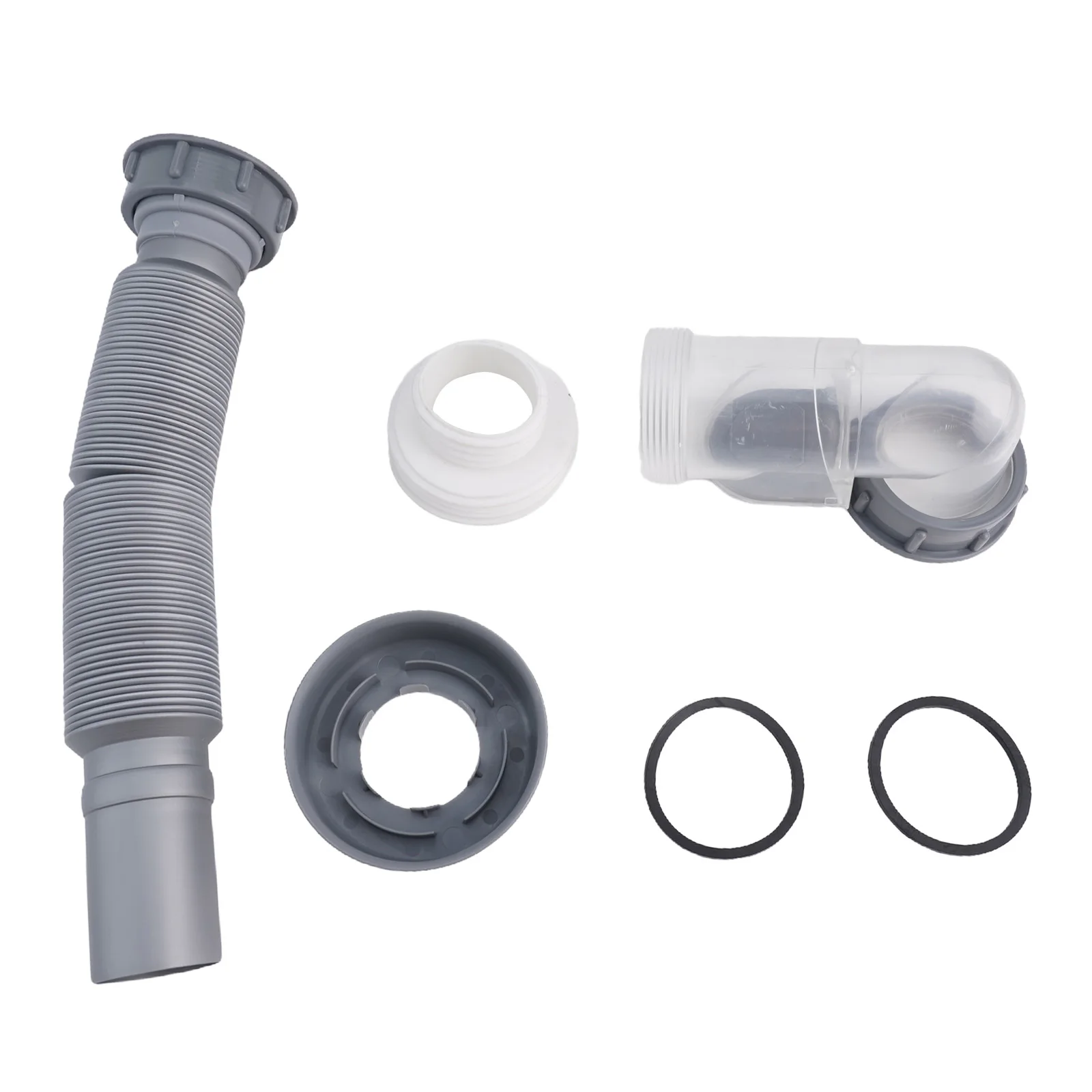 Kitchen Sink Drain Retractable Hose Set Deodorizing Filter With Stop Valve For Washbasin Bathroom Sink Anti Clogging Hose