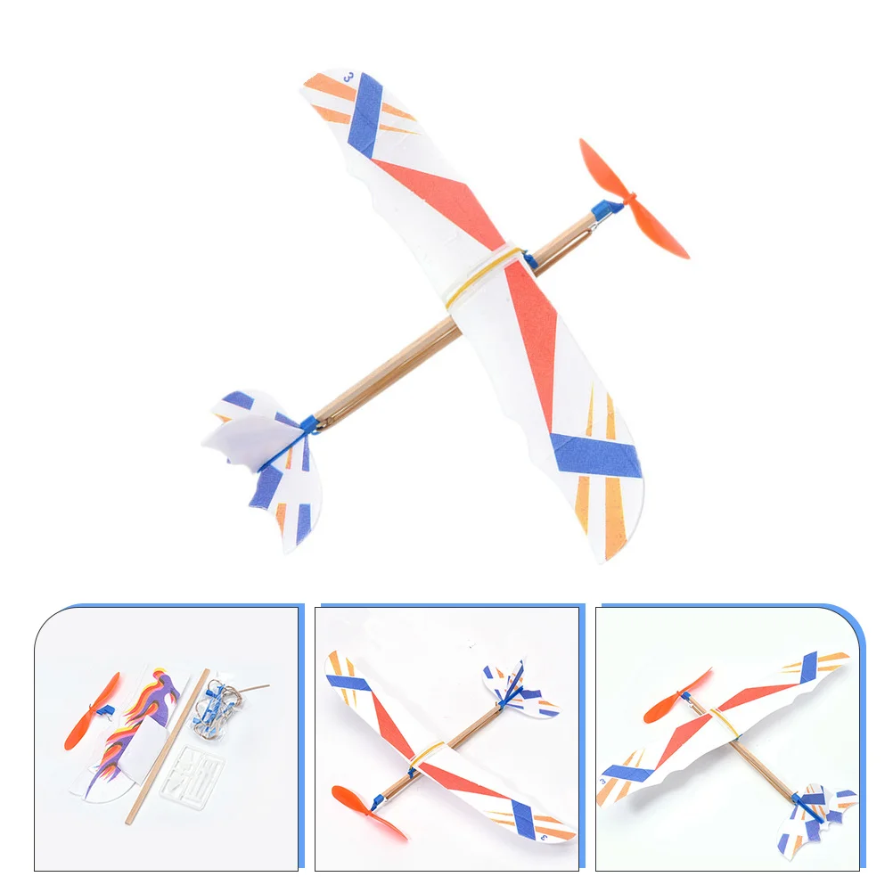 

10 Pcs DIY Airplane Model Kids Hand-thrown Toy Lightweight Throwing Plaything Elastic Simulated