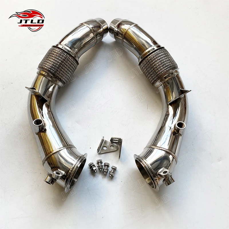 Hot Sale Performance Downpipe For BMW M5 F10 S63 4.4T V8, Polished 304 Stainless Steel Front Pipe