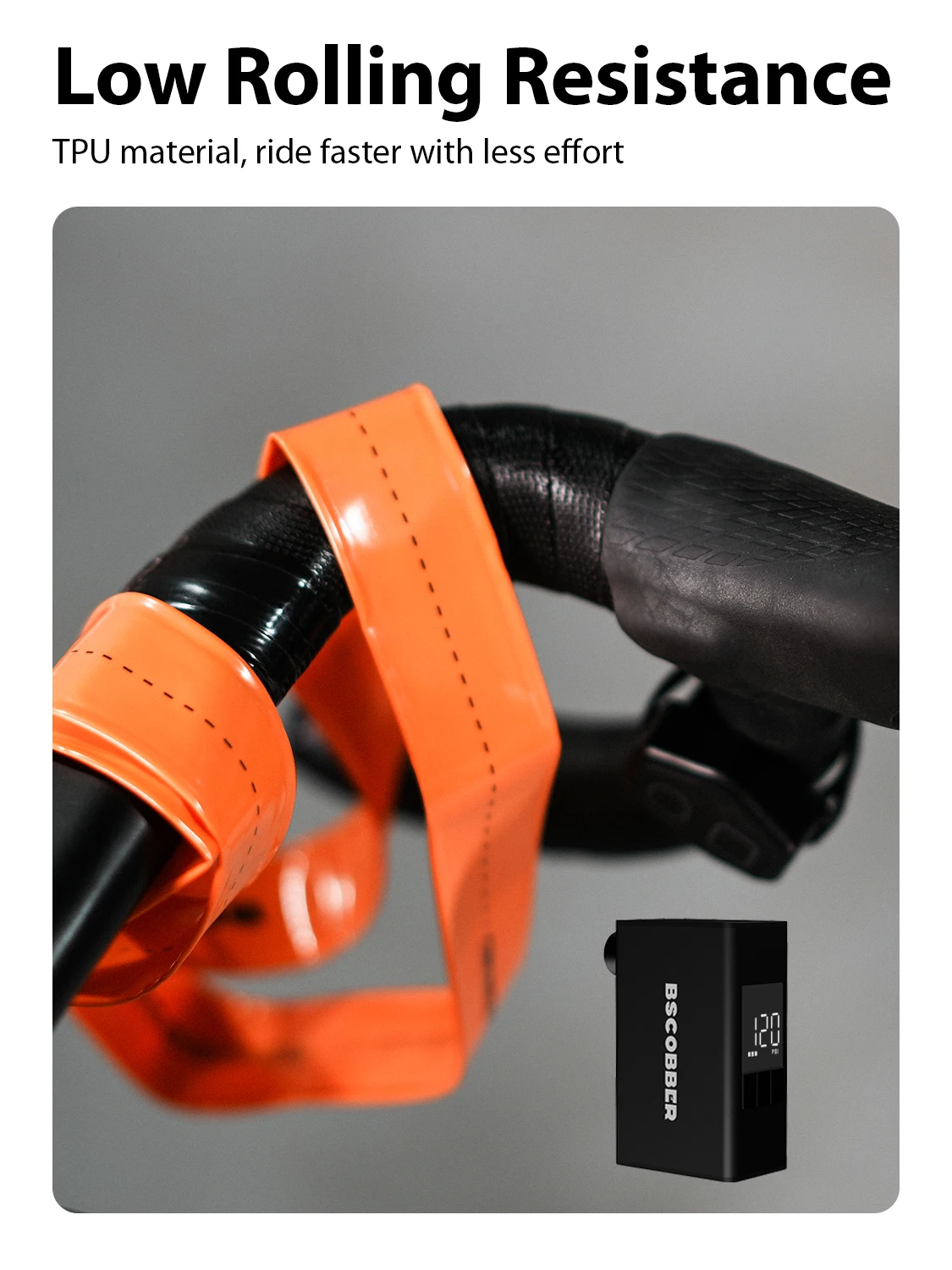 BSCOBBER Reifen-Kombinationswerkzeug Zubehör Kabelloser A3S Tragbarer Reifenfüller Reifenpumpe TPU-Schlauch 700c Rennrad TPU-Kameras – Detail 7